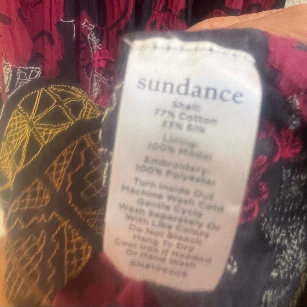 NWT Sundance Flores de Colca cotton/silk boho dress - Picture 10 of 12